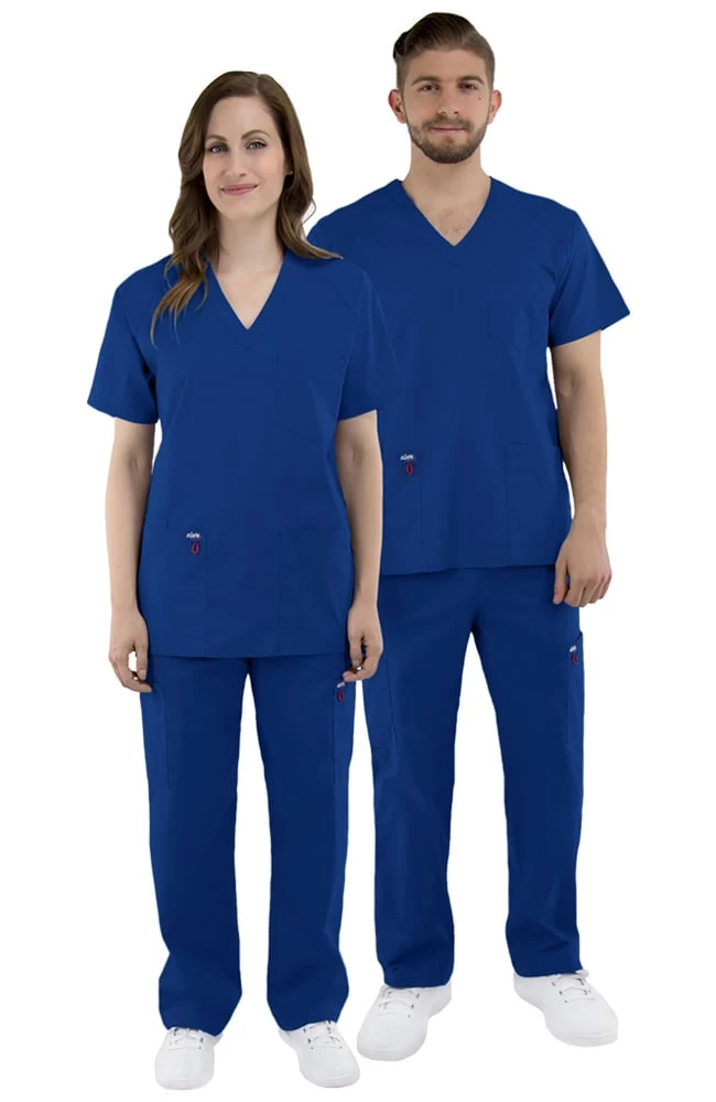 Clearance Unisex V-Neck Solid Scrub Top & Drawstring Cargo Scrub Pant Set 3 Clearance Unisex V-Neck Solid Scrub Top & Drawstring Cargo Scrub Pant Set