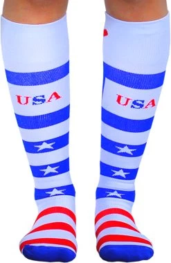 Clearance About The Nurse Women's Knee High 20-30 MmHg USA Print Compression Sock