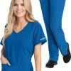 Skechers Women's Vitality V-Neck Scrub Top & Logo Waistband Scrub Pant Set