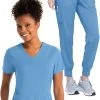 Women's Solid Scrub Top & Eden Jogger Scrub Pant 2 Women's Solid Scrub Top & Eden Jogger Scrub Pant -Medical Nurse Clothing Shop 1 bc 25set 650