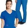 Women's Side Panel V-Neck Scrub Top & 6-Pocket Scrub Pant 2 Women's Side Panel V-Neck Scrub Top & 6-Pocket Scrub Pant -Medical Nurse Clothing Shop 1 bc 33set 650