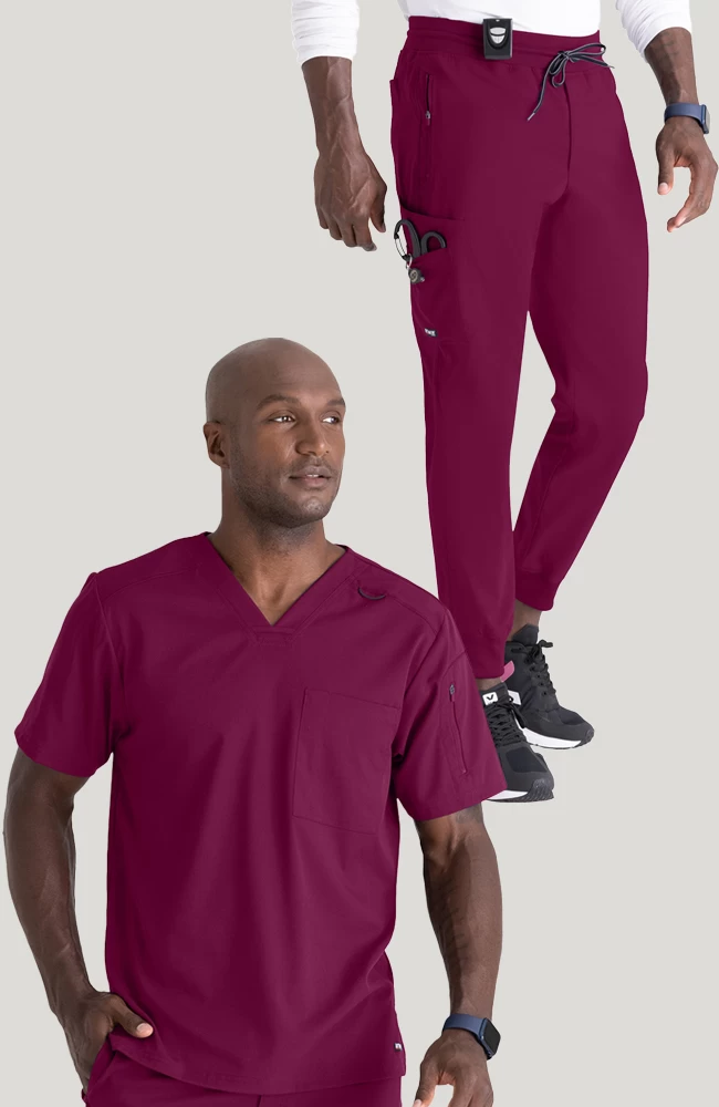 Men's Murphy V-Neck Scrub Top & Jogger Scrub Pant Set 3 Men's Murphy V-Neck Scrub Top & Jogger Scrub Pant Set
