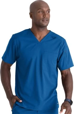 Men's Murphy V-Neck Solid Scrub Top