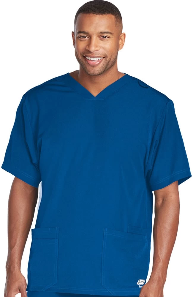 Skechers Clearance Men's Sport V-Neck Solid Scrub Top 3 Skechers Clearance Men's Sport V-Neck Solid Scrub Top