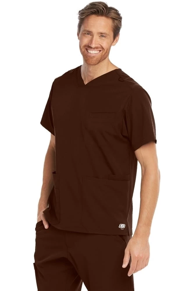 Skechers Clearance Men's Aspire V-Neck Solid Scrub Top 3 Skechers Clearance Men's Aspire V-Neck Solid Scrub Top