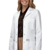 Cherokee Women's Snap Front Princess Seam 32" Lab Coat -Medical Nurse Clothing Shop 1 ck 1369 wht 650