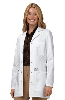 Cherokee Women's Snap Front Princess Seam 32" Lab Coat