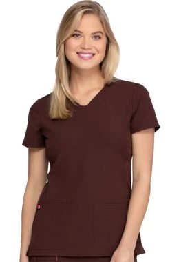 Clearance Women's Pitter-Pat V-Neck Solid Scrub Top