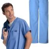 Men's V-Neck Solid Scrub Top & Drawstring Cargo Scrub Pant Set -Medical Nurse Clothing Shop 1 ck 41set 650