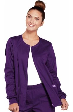 Clearance Women's Warm Up Solid Scrub Jacket