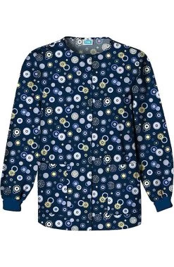 Cherokee Clearance Women's Crew Neck Dot Print Jacket