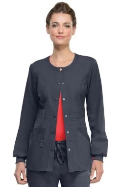 Clearance Women's Round Neck Warm Up Scrub Jacket