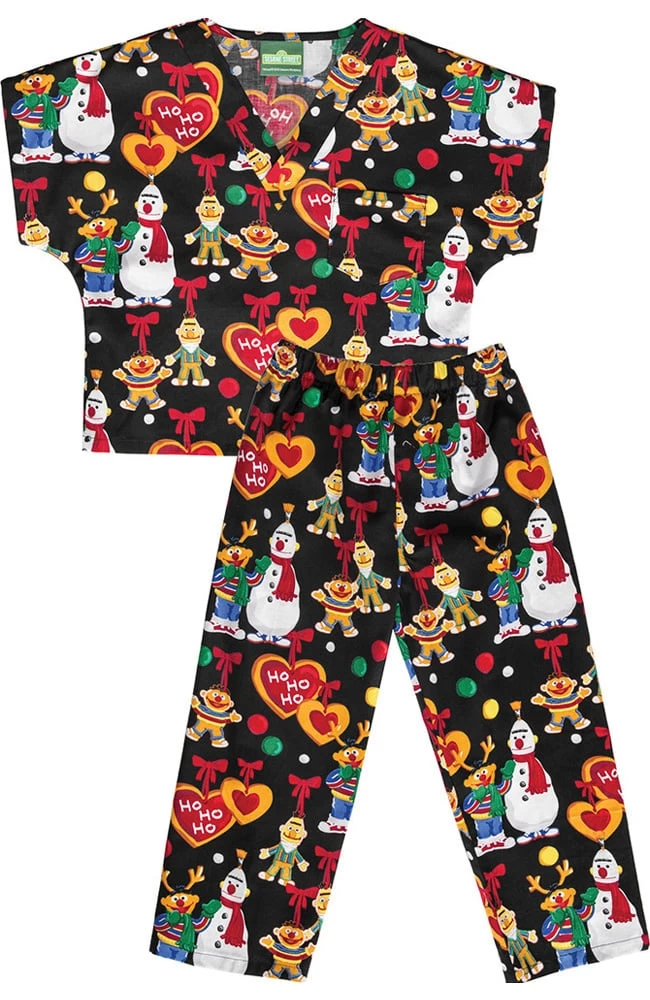 Cherokee Clearance Kid's Unisex Sesame Street Print Scrub Set 3 Cherokee Clearance Kid's Unisex Sesame Street Print Scrub Set