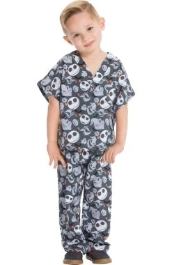 Cherokee Clearance Unisex Kids Boogie With Jack Print Scrub Set