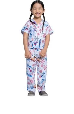 Cherokee Clearance Unisex Kids Bumble Rumble Print Scrub Set