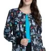 Cherokee Clearance Women's Llama Love Print Scrub Jacket -Medical Nurse Clothing Shop 1 ck ck301 printclearancelam 650