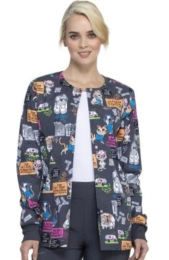 Cherokee Clearance Women's Purramedics Print Scrub Jacket