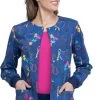 Cherokee Clearance Women's Piece Of My Heart Print Scrub Jacket