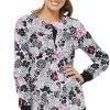 Cherokee Clearance Women's Snap Front Floral Print Scrub Jacket 1 Cherokee Clearance Women's Snap Front Floral Print Scrub Jacket -Medical Nurse Clothing Shop 1 ck ck301 printclearancepyl 650