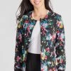 Cherokee Women's Warm Up Hopeful Bouquets Print Jacket -Medical Nurse Clothing Shop 1 ck ck301 printhpb 650