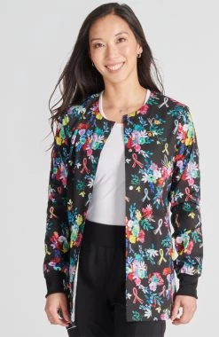 Cherokee Women's Warm Up Hopeful Bouquets Print Jacket