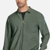 Cherokee Men's Zip Front Warm-Up Solid Scrub Jacket -Medical Nurse Clothing Shop 1 ck ck305a 650