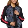 Cherokee Clearance Women's Zip Front Heart Print Scrub Jacket -Medical Nurse Clothing Shop 1 ck ck309 printclearancemrh 650