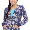 Cherokee Clearance Women's Beautiful To Care Print Scrub Jacket -Medical Nurse Clothing Shop 1 ck ck321 printclearancebuc 650