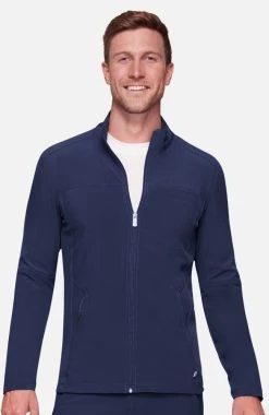 Cherokee Men's Zip Front Solid Scrub Jacket