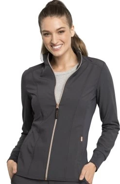 Cherokee Clearance Women's Zip Front Solid Scrub Jacket