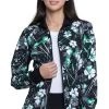 Cherokee Clearance Women's Botanical Gestures Print Scrub Jacket -Medical Nurse Clothing Shop 1 ck ck372 printclearancebog 650