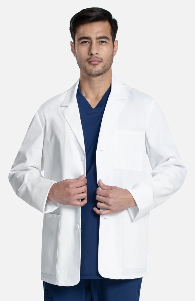 Cherokee Men's Notched Consultation Lab Coat 3 Cherokee Men's Notched Consultation Lab Coat