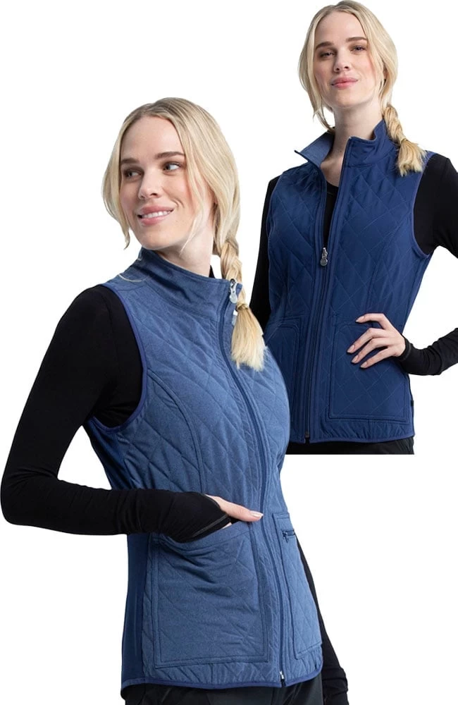 Cherokee Clearance Women's Reversible Quilted Scrub Vest 3 Cherokee Clearance Women's Reversible Quilted Scrub Vest