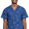 Cherokee Clearance Men's Stay In School Print Scrub Top 2 Cherokee Clearance Men's Stay In School Print Scrub Top -Medical Nurse Clothing Shop 1 ck ck692 printclearancesti 650