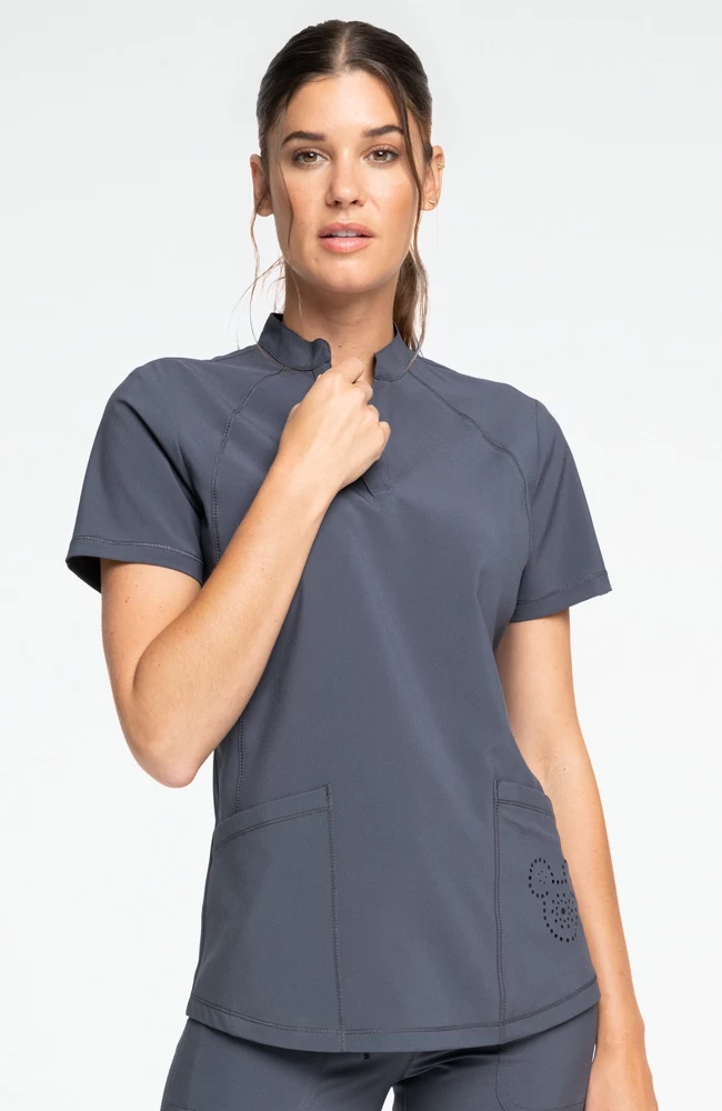 Cherokee Clearance Women's Mock Neck Solid Scrub Top 3 Cherokee Clearance Women's Mock Neck Solid Scrub Top