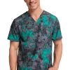 Cherokee Men's Texture Burst Print Scrub Top 1 Cherokee Men's Texture Burst Print Scrub Top -Medical Nurse Clothing Shop 1 ck ck902 printtrb 650