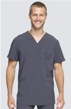 Cherokee Clearance Men's V-Neck Solid Scrub Top