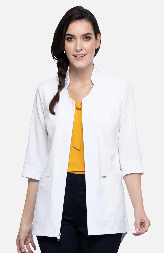 Cherokee Women's Zip Front Tunic Jacket 3 Cherokee Women's Zip Front Tunic Jacket