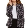 Clearance Women's Zip Front Warm-Up Owl Print Scrub Jacket 1 Clearance Women's Zip Front Warm-Up Owl Print Scrub Jacket -Medical Nurse Clothing Shop 1 ck hs301 printclearancehon 650