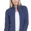 Women's Zip Front Warm-Up Solid Scrub Jacket