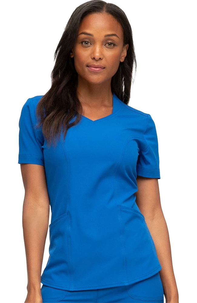 Women's Sweetheart V-Neck Solid Scrub Top 3 Women's Sweetheart V-Neck Solid Scrub Top