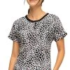 Clearance Women's Forever Wild At Heart Print Scrub Top -Medical Nurse Clothing Shop 1 ck hs800 printclearancefwa 650