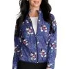 Cherokee Women's Packable Bandana Land Print Scrub Jacket 1 Cherokee Women's Packable Bandana Land Print Scrub Jacket -Medical Nurse Clothing Shop 1 ck tf320 printmkb 650