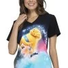 Cherokee Clearance Women's Cinderella Dream Print Scrub Top