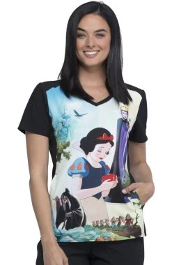 Cherokee Clearance Women's Enchanted Print Scrub Top