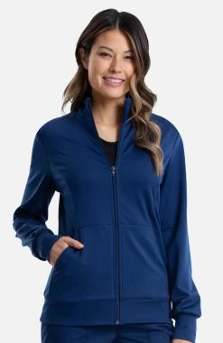 Women's Knit Solid Scrub Jacket