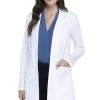 Women's 36" Notch Lapel Lab Coat 2 Women's 36" Notch Lapel Lab Coat -Medical Nurse Clothing Shop 1 ck ww420abwht 650