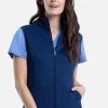 Women's Knit Solid Scrub Vest -Medical Nurse Clothing Shop 1 ck ww521 650
