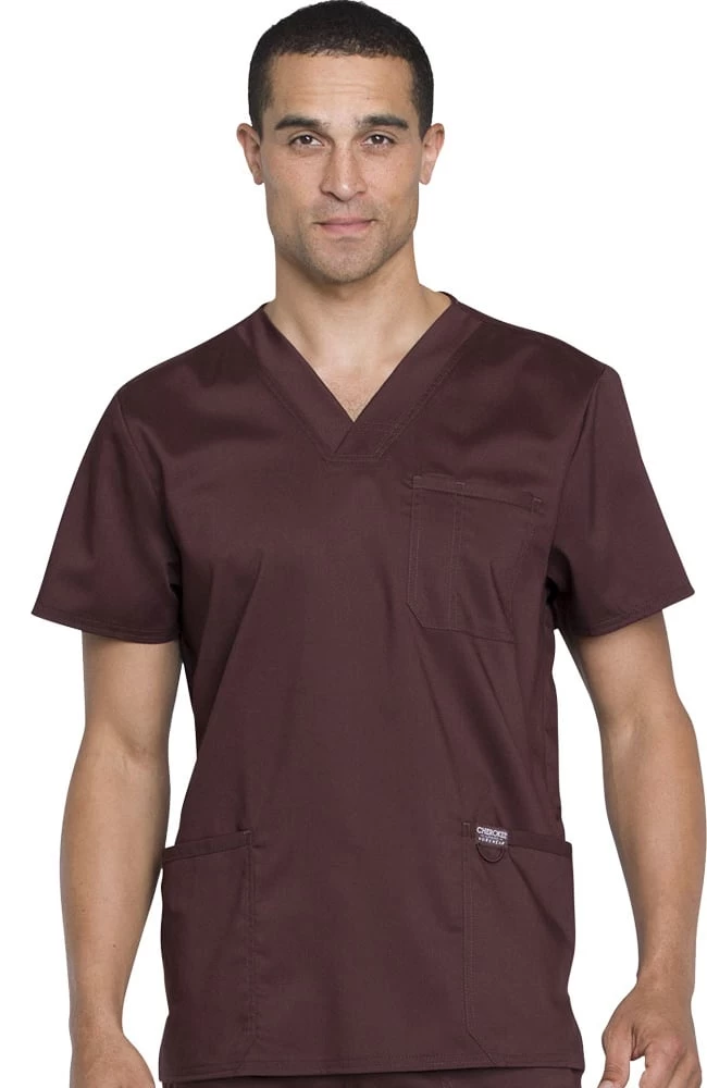 Clearance Men's V-Neck Utility Solid Scrub Top 3 Clearance Men's V-Neck Utility Solid Scrub Top
