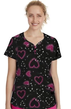 Clearance Women's Isabel Love And Beyond Print Scrub Top